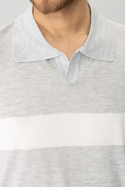 BELFOR - KISA PATLI POLO YAKA TRIKO TSHIRT GRİ BELFOR - KISA PATLI POLO YAKA TRIKO TSHIRT GRİ