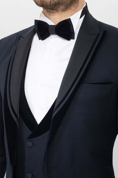 BELFOR - SLIMFIT BIRDEYE DAMATLIK KOMBIN LACİVERT