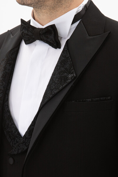 BELFOR - SLIMFIT BIRDEYE DAMATLIK KOMBIN SİYAH