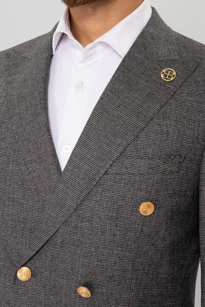 BELFOR - SLIMFIT BIRDEYE KRUVAZE TAKIM ELBISE SİYAH BELFOR - SLIMFIT BIRDEYE KRUVAZE TAKIM ELBISE SİYAH