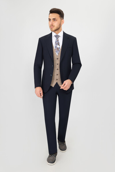 BELFOR - SLIMFIT BIRDEYE YELEKLI KOMBIN TAKIM LACİVERT BELFOR - SLIMFIT BIRDEYE YELEKLI KOMBIN TAKIM LACİVERT