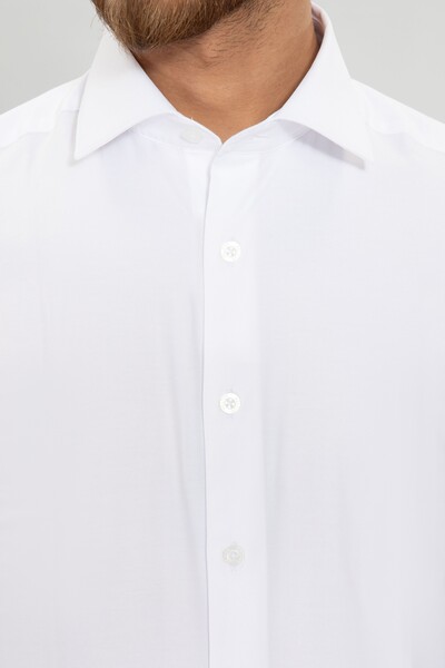 BELFOR - SLIMFIT DUZ GOMLEK BEYAZ