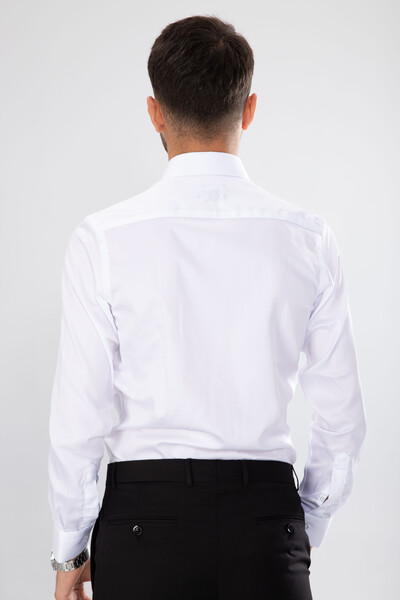 BELFOR - SLIMFIT DUZ GOMLEK BEYAZ