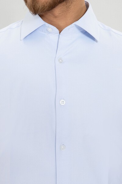 BELFOR - SLIMFIT DUZ GOMLEK MAVİ