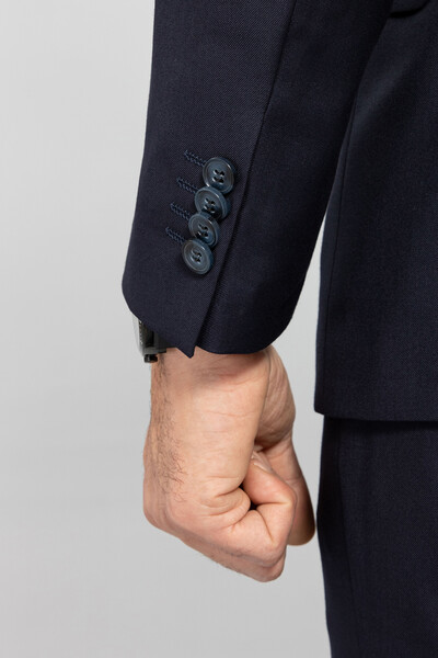 BELFOR - SLİMFİT DÜZ TAKIM ELBİSE LACİVERT