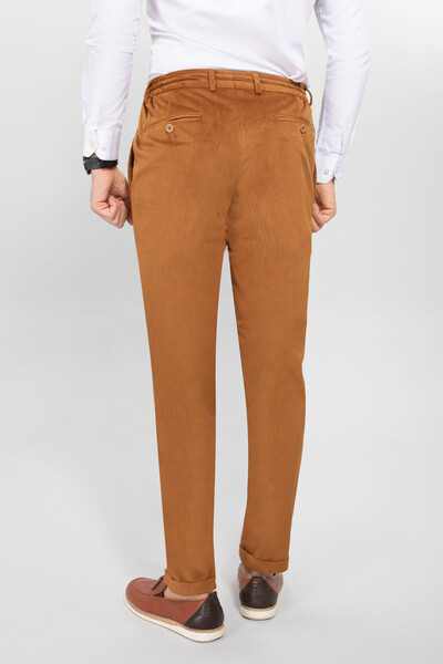 BELFOR - SLIMFIT KADIFE TEK PANTOLON TABA BELFOR - SLIMFIT KADIFE TEK PANTOLON TABA