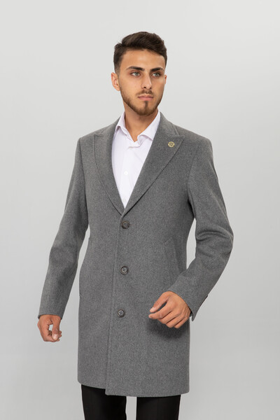 BELFOR - SLIMFIT KALIN PALTO GRİ BELFOR - SLIMFIT KALIN PALTO GRİ
