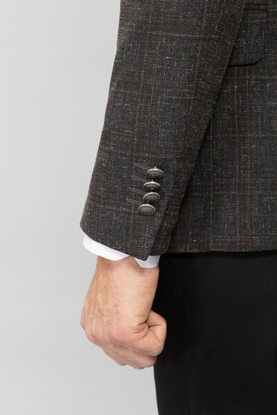 BELFOR - SLIMFIT KARELI YELEKLI KOMBIN TAKIM ELBISE SİYAH BELFOR - SLIMFIT KARELI YELEKLI KOMBIN TAKIM ELBISE SİYAH