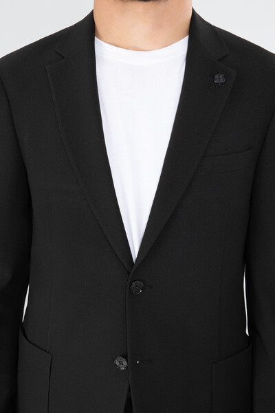 BELFOR - SLIMFIT PENYE ASTARSIZ CEKET TAKIM ELBISE SİYAH