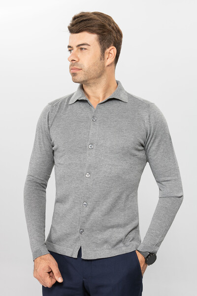 BELFOR - TRIKO GOMLEK GRİ BELFOR - TRIKO GOMLEK GRİ