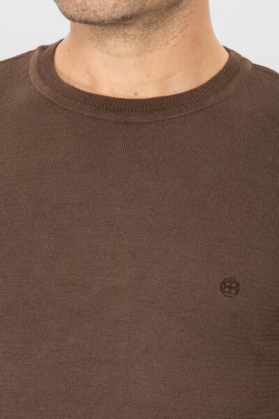 BELFOR - TRIKO KAZAK BISIKLET YAKA KAHVERENGİ BELFOR - TRIKO KAZAK BISIKLET YAKA KAHVERENGİ