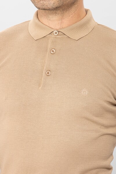 BELFOR - TRIKO KAZAK POLO YAKA DUGMELI BEJ BELFOR - TRIKO KAZAK POLO YAKA DUGMELI BEJ