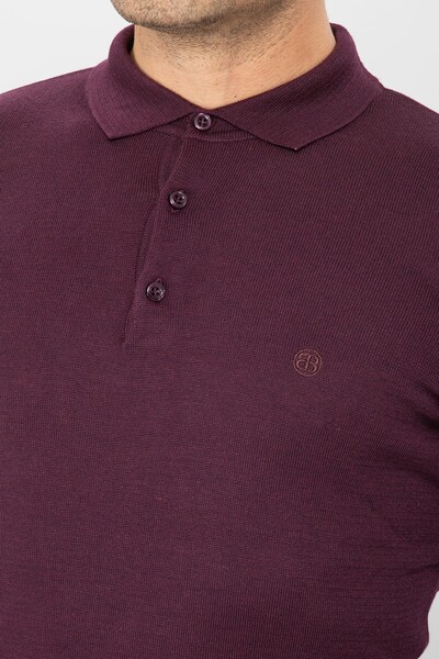 BELFOR - TRIKO KAZAK POLO YAKA DUGMELI BORDO