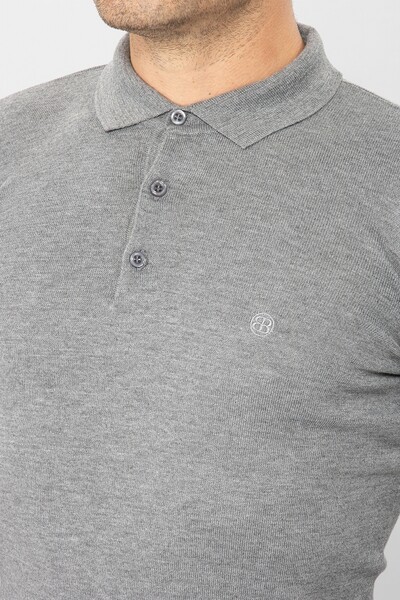BELFOR - TRIKO KAZAK POLO YAKA DUGMELI GRİ BELFOR - TRIKO KAZAK POLO YAKA DUGMELI GRİ